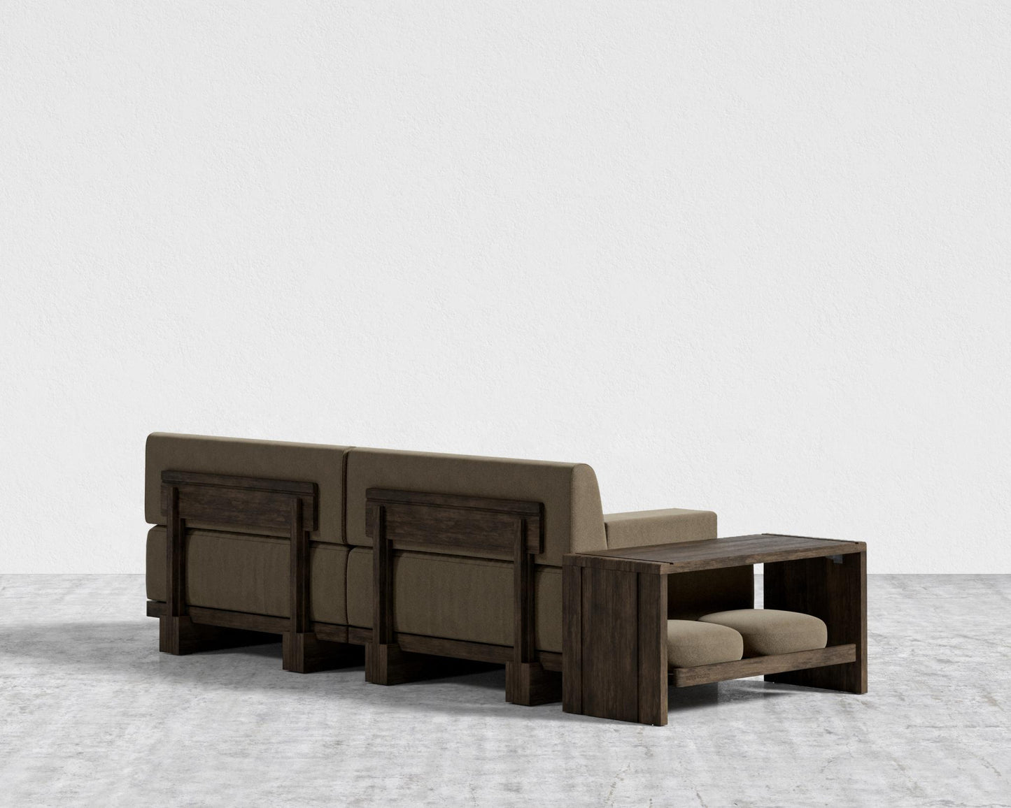 Kyoto Modular Sofa - Kyoto Truffle - Deep-cut, Ombra Velvet - Smoky Brown