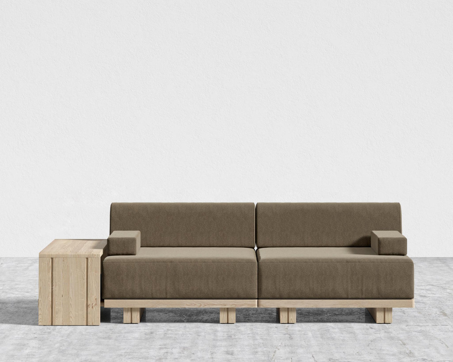 Kyoto Modular Sofa - Kyoto Truffle - Deep-cut, Ombra Velvet - Smoky Brown