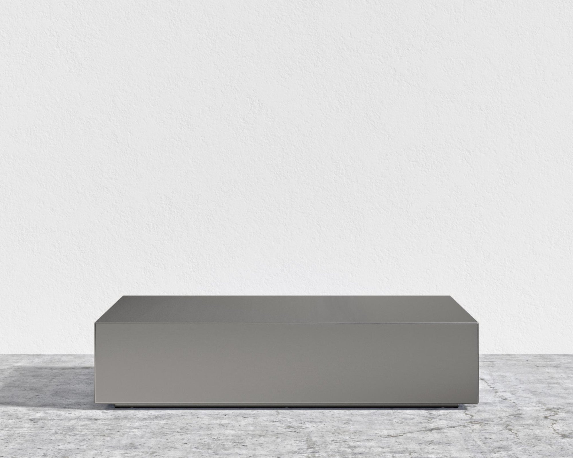 Liza Coffee Table - Brushed Stainless Steel - 40" x 40" | 102 x 102cm, Brushed Stainless Steel