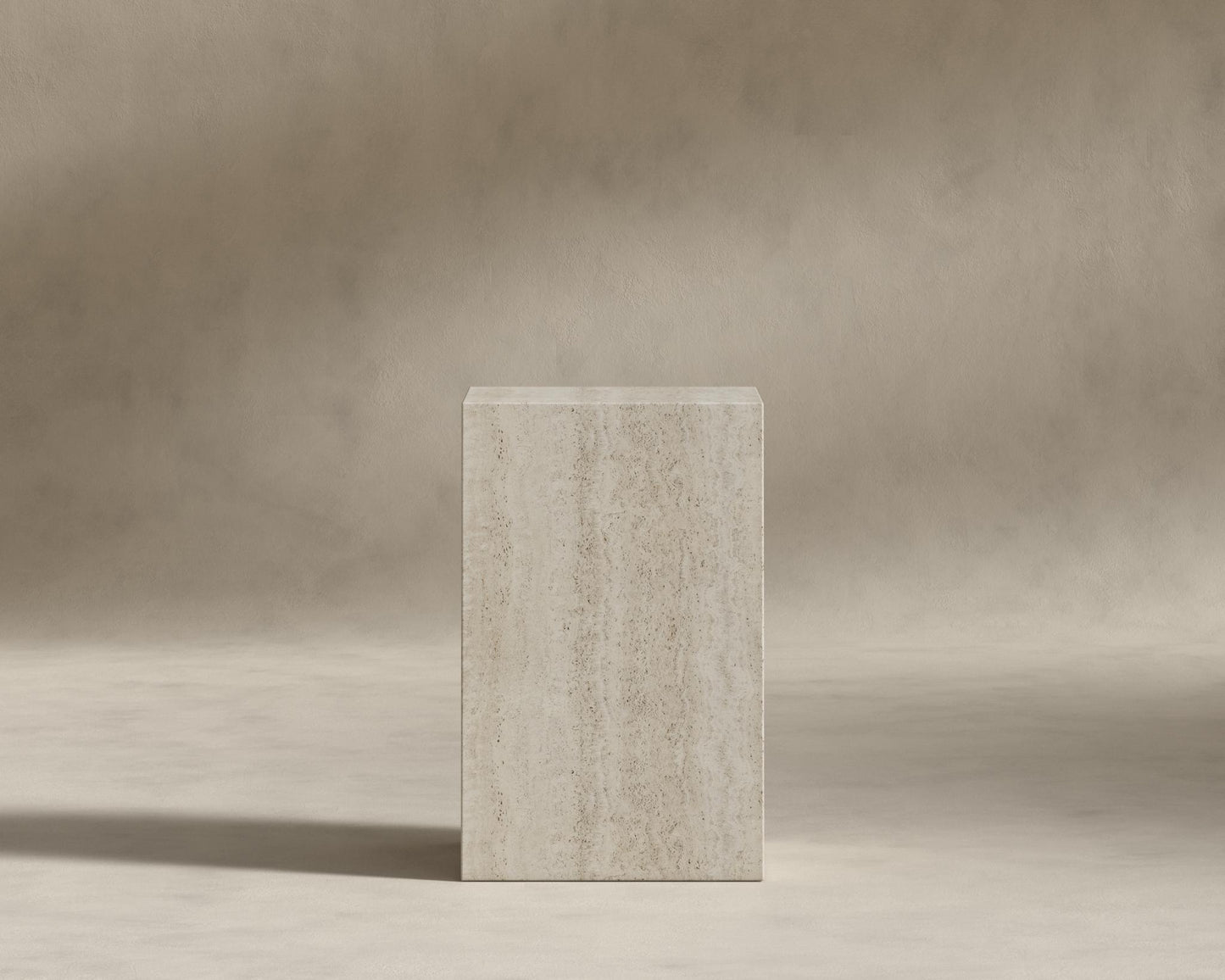 Liza Side Table (Black Label) - White Travertine