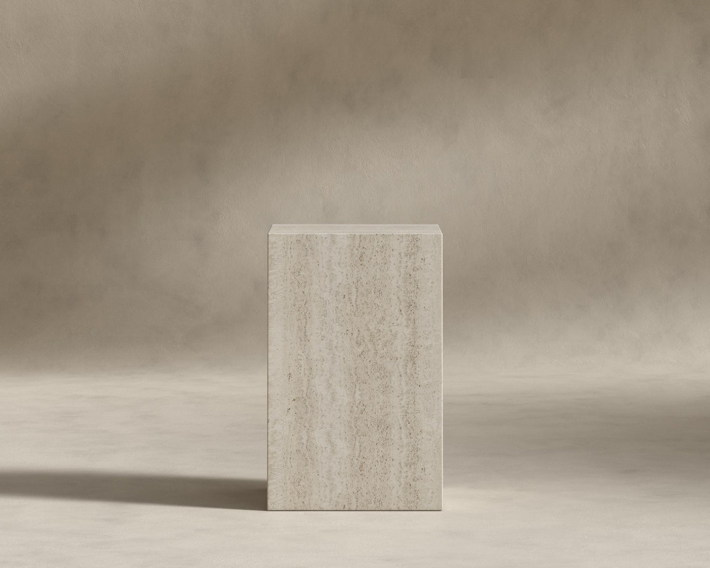 Liza Side Table (Black Label) - White Travertine