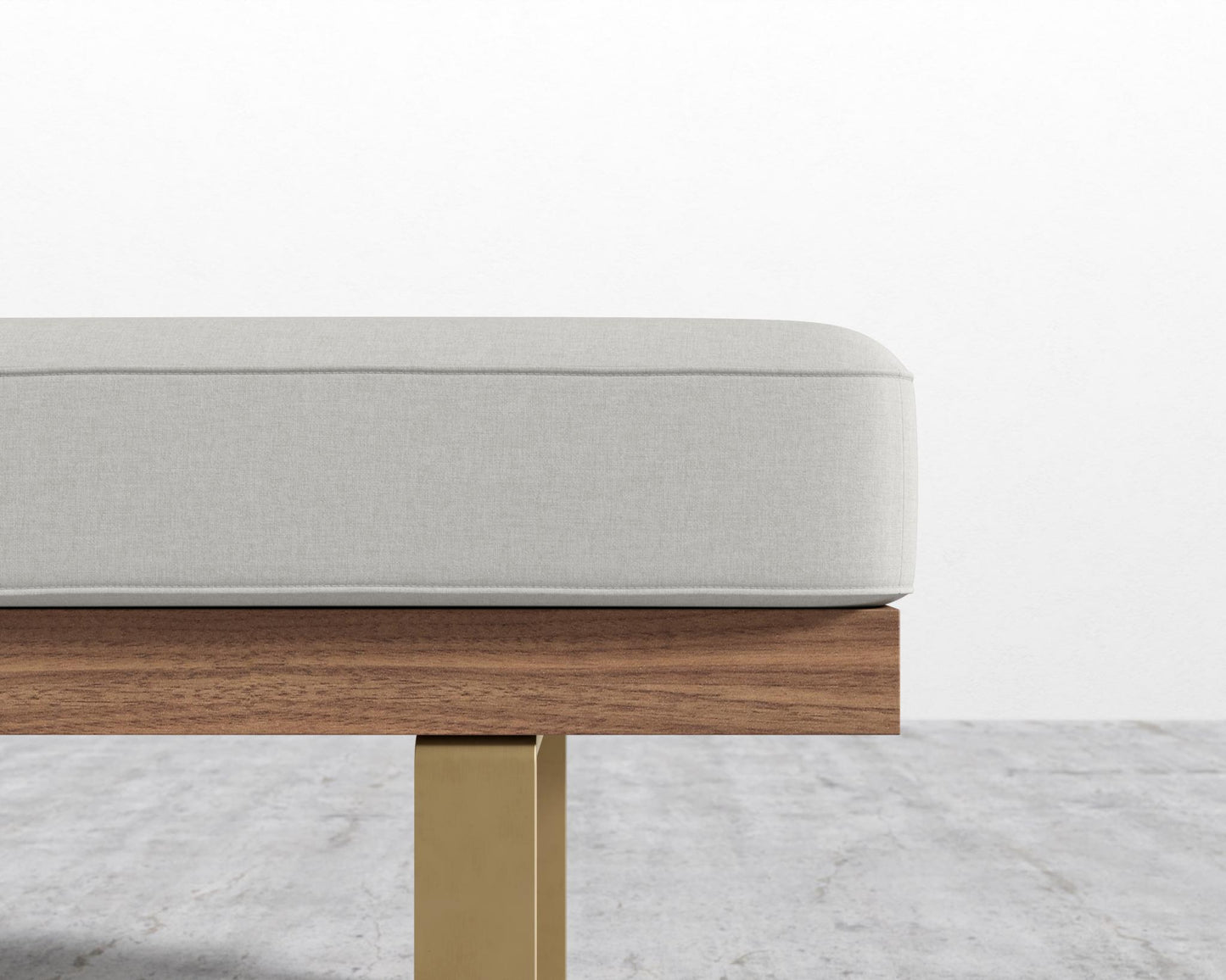 Maria Bench - Maria Brushed Brass, Modern Felt - Alesund