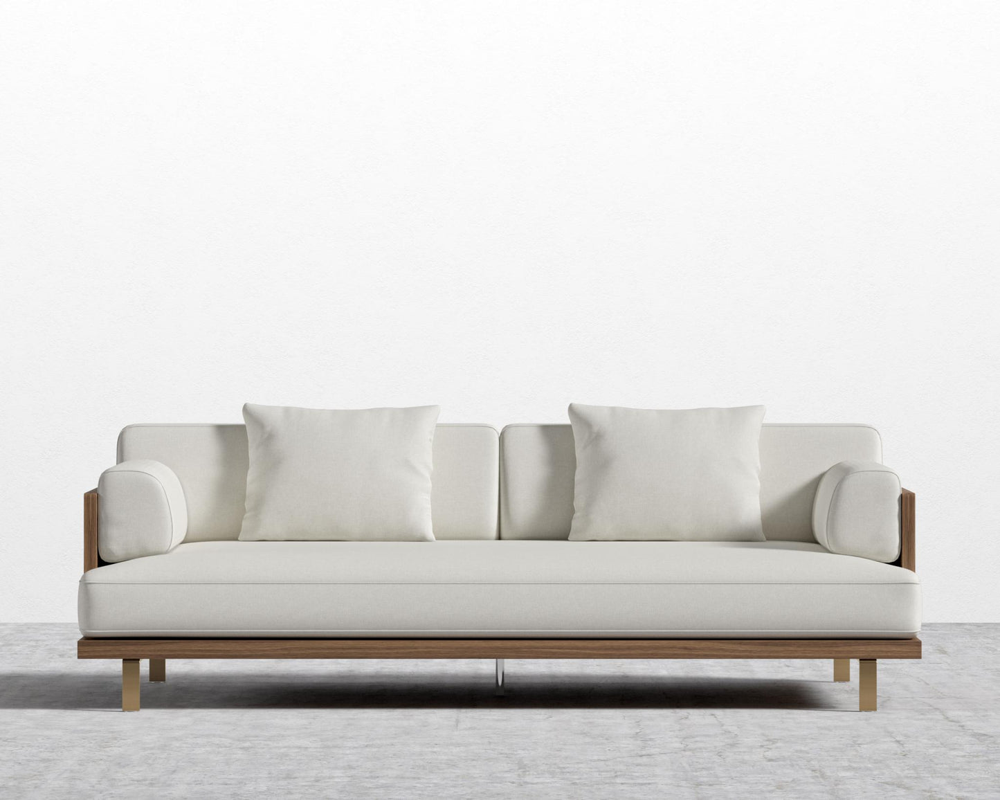 Maria Sofa - Maria Brushed Brass, Modern Felt - Alesund