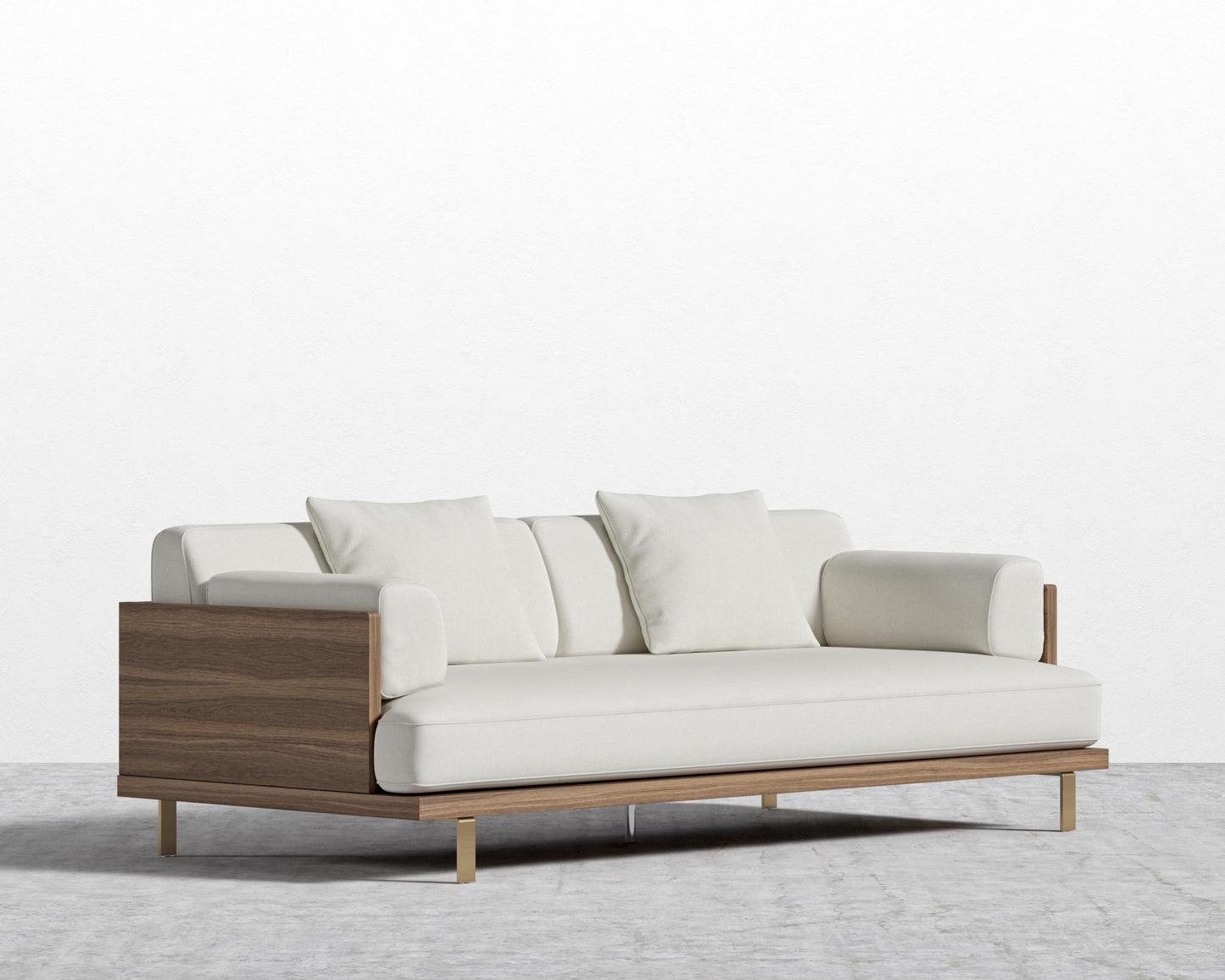 Maria Sofa - Maria Brushed Brass, Modern Felt - Alesund