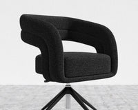Mia Office Chair - Black, Casters, Chatou Bouclé - Caviar