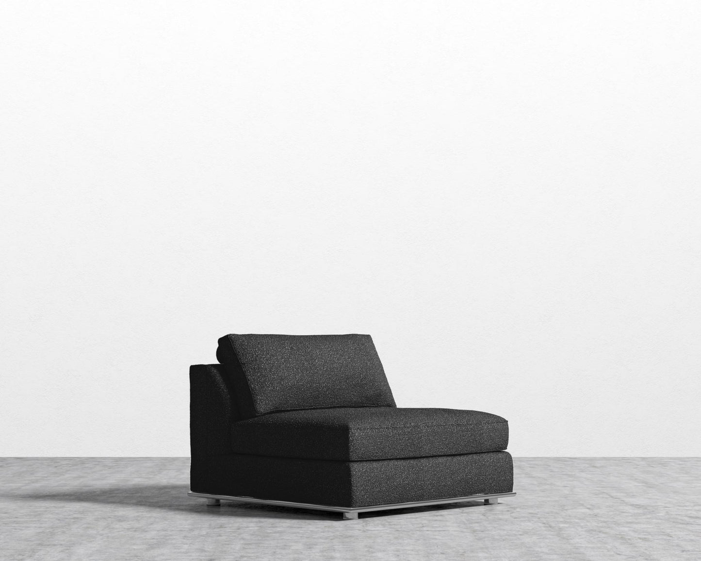 Milo 1-Seater - Armless - Chatou Bouclé - Caviar