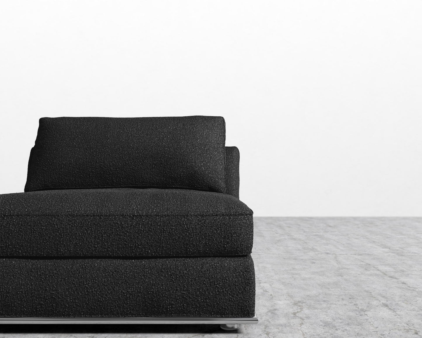 Milo 1-Seater - Armless - Chatou Bouclé - Caviar