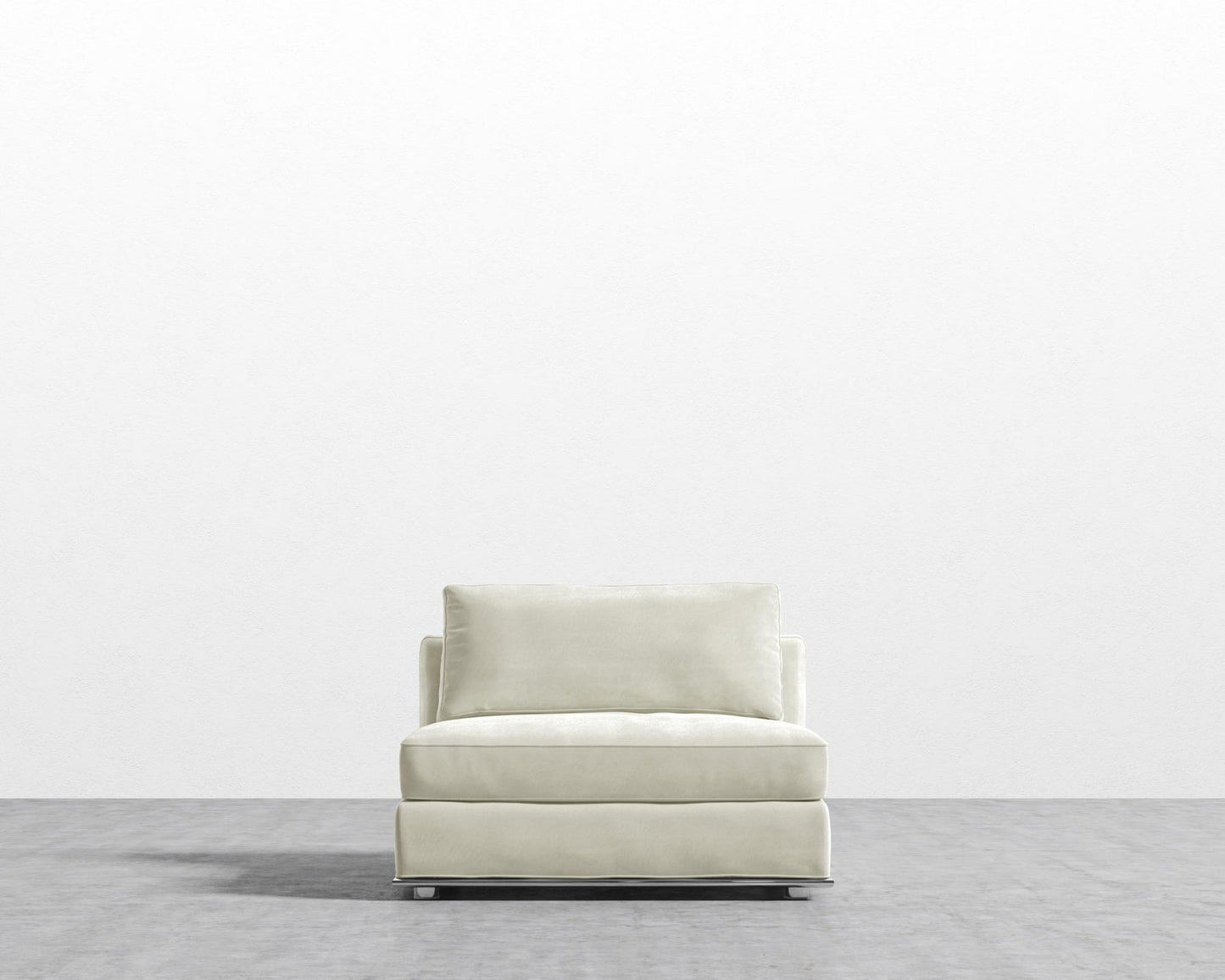 Milo 1-Seater - Armless - Messina Felt - Messina Beige