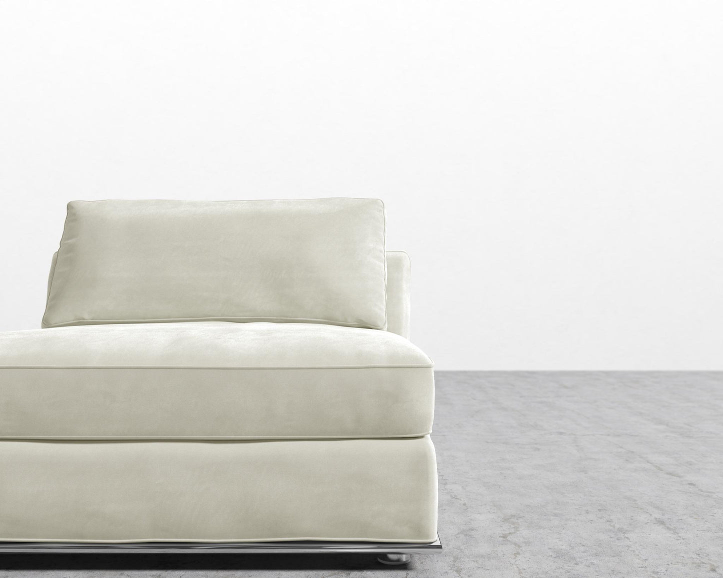 Milo 1-Seater - Armless - Messina Felt - Messina Beige