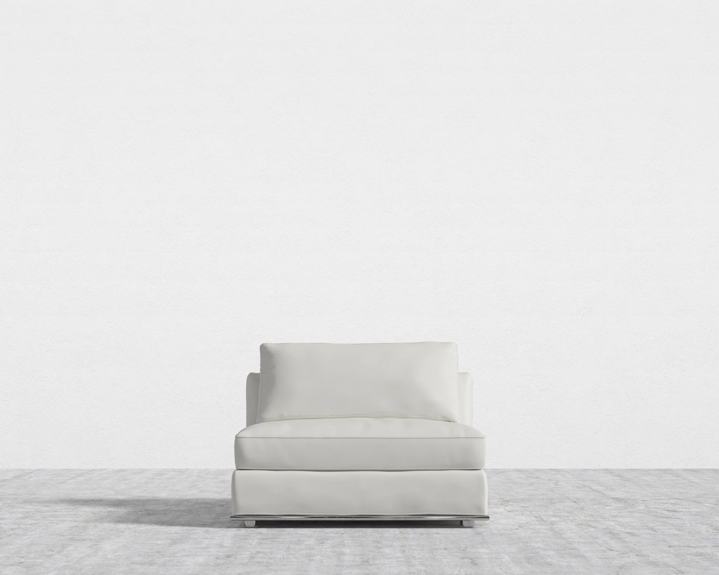 Milo 1-Seater - Armless - Microfiber Leather - Trento Eggshell