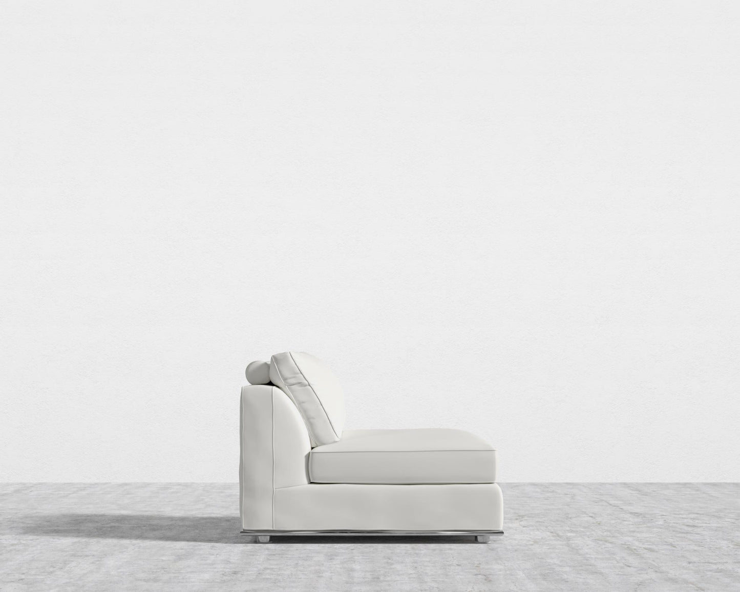 Milo 1-Seater - Armless - Microfiber Leather - Trento Eggshell