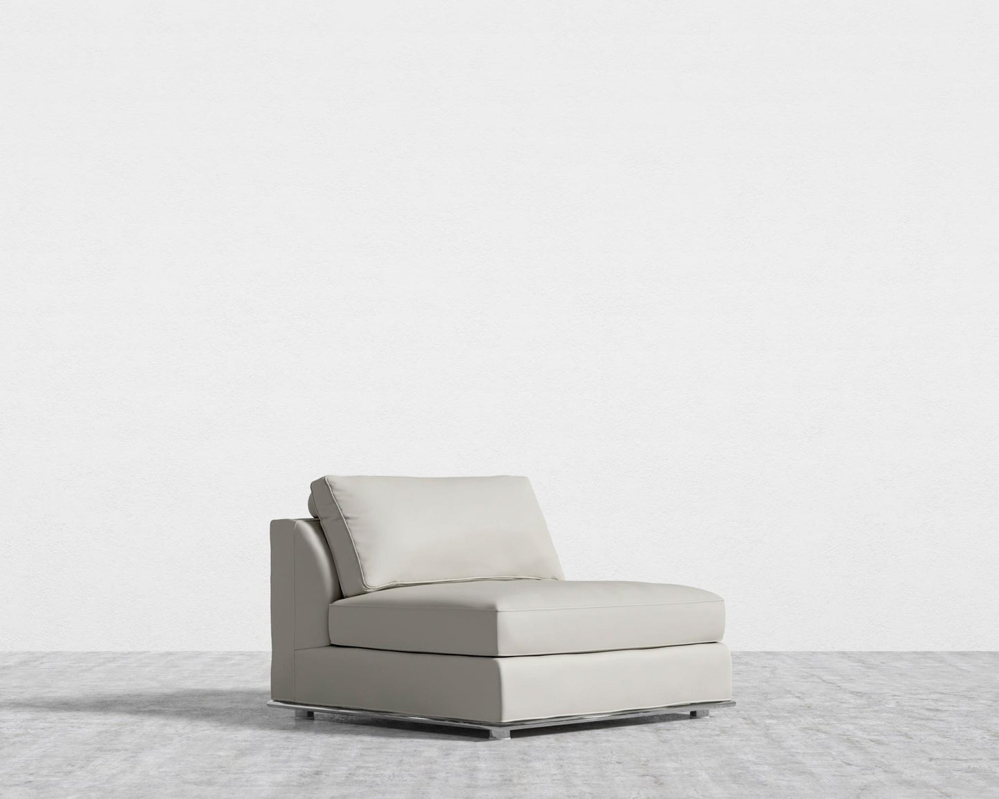 Milo 1-Seater - Armless - Microfiber Leather - Trento Taupe