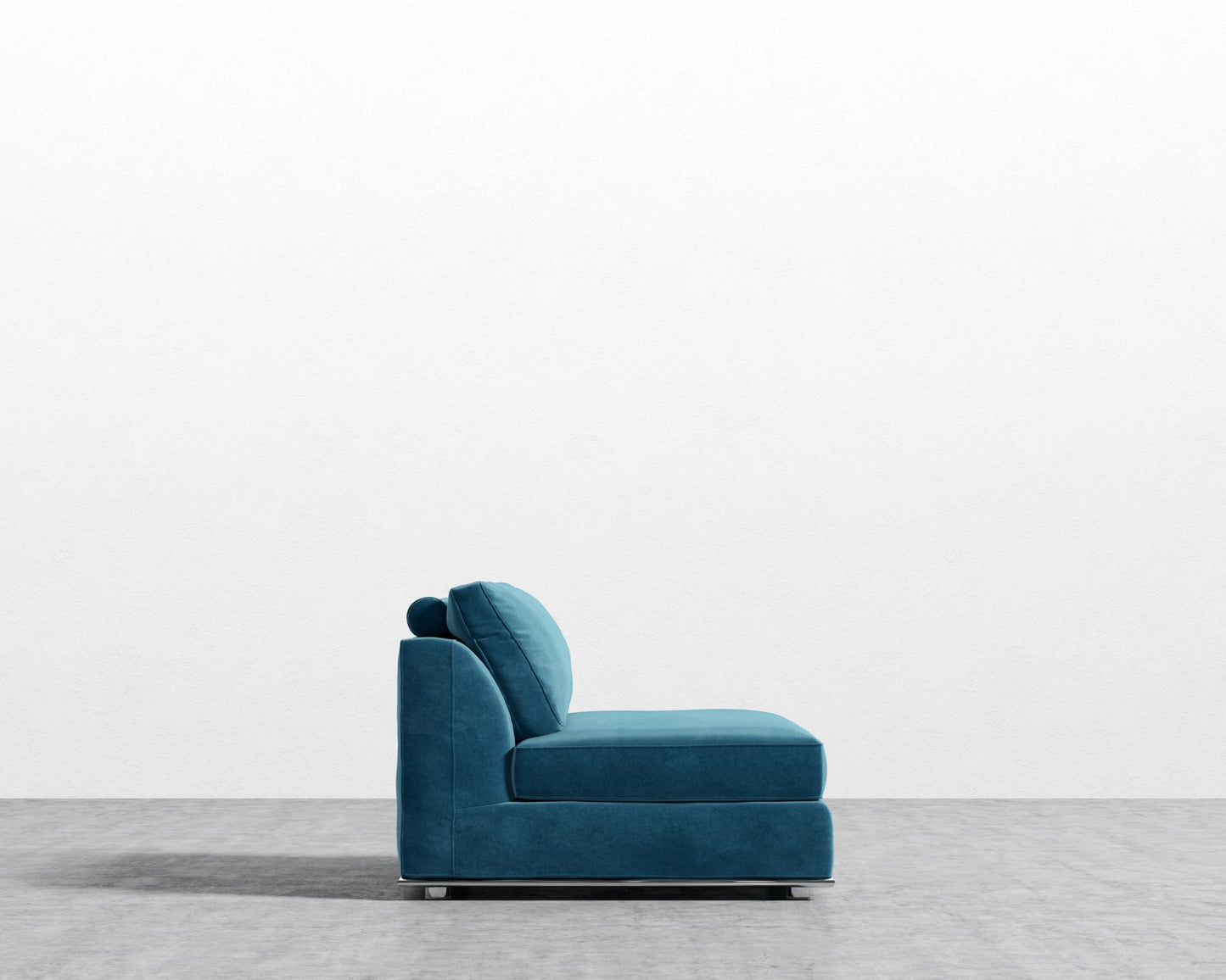 Milo 1-Seater - Armless - Milan Velvet - Milan Azure