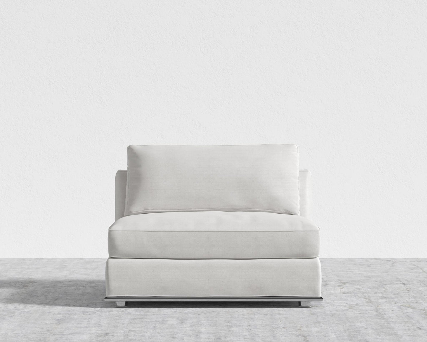 Milo 1-Seater - Armless - Performance Linen - Swan