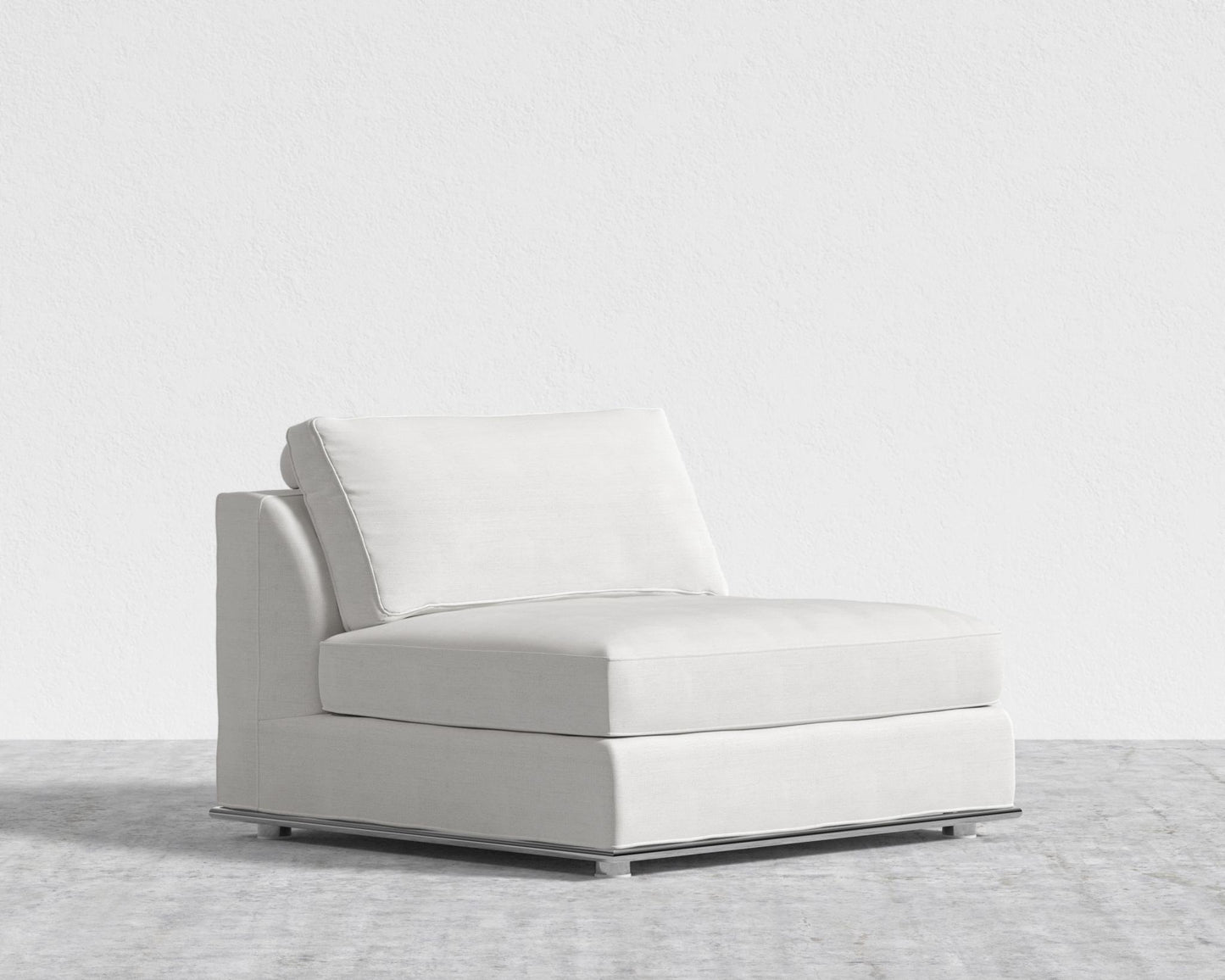 Milo 1-Seater - Armless - Performance Linen - Swan