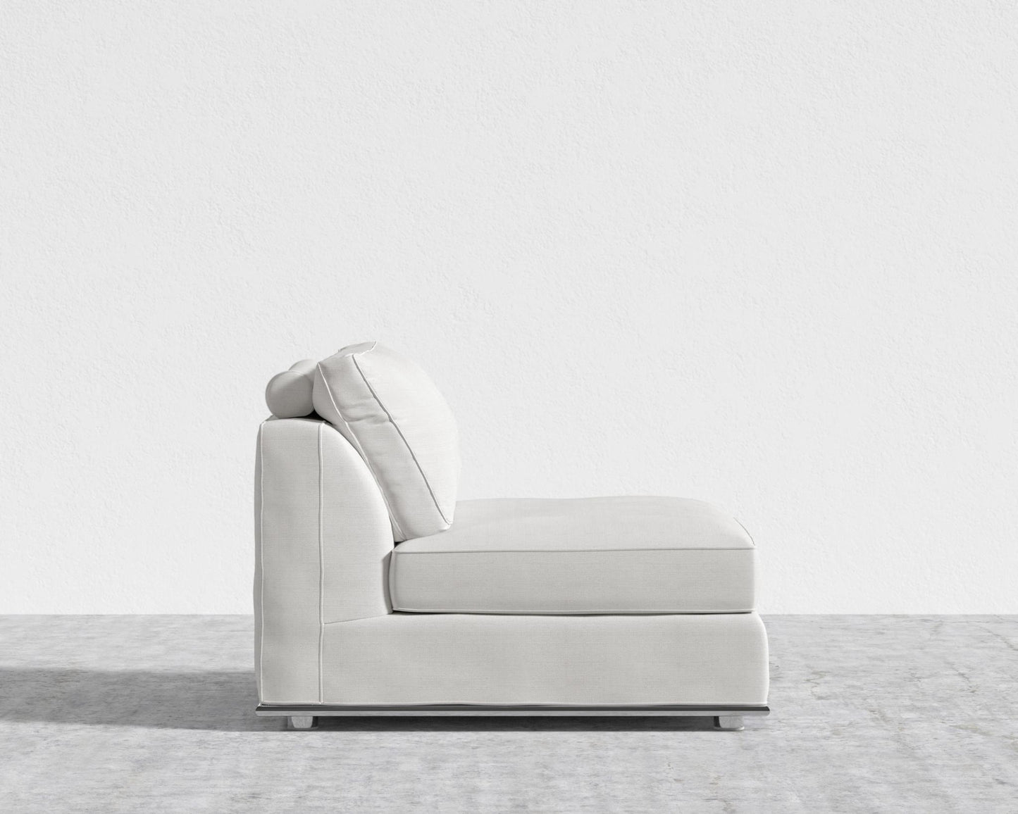 Milo 1-Seater - Armless - Performance Linen - Swan