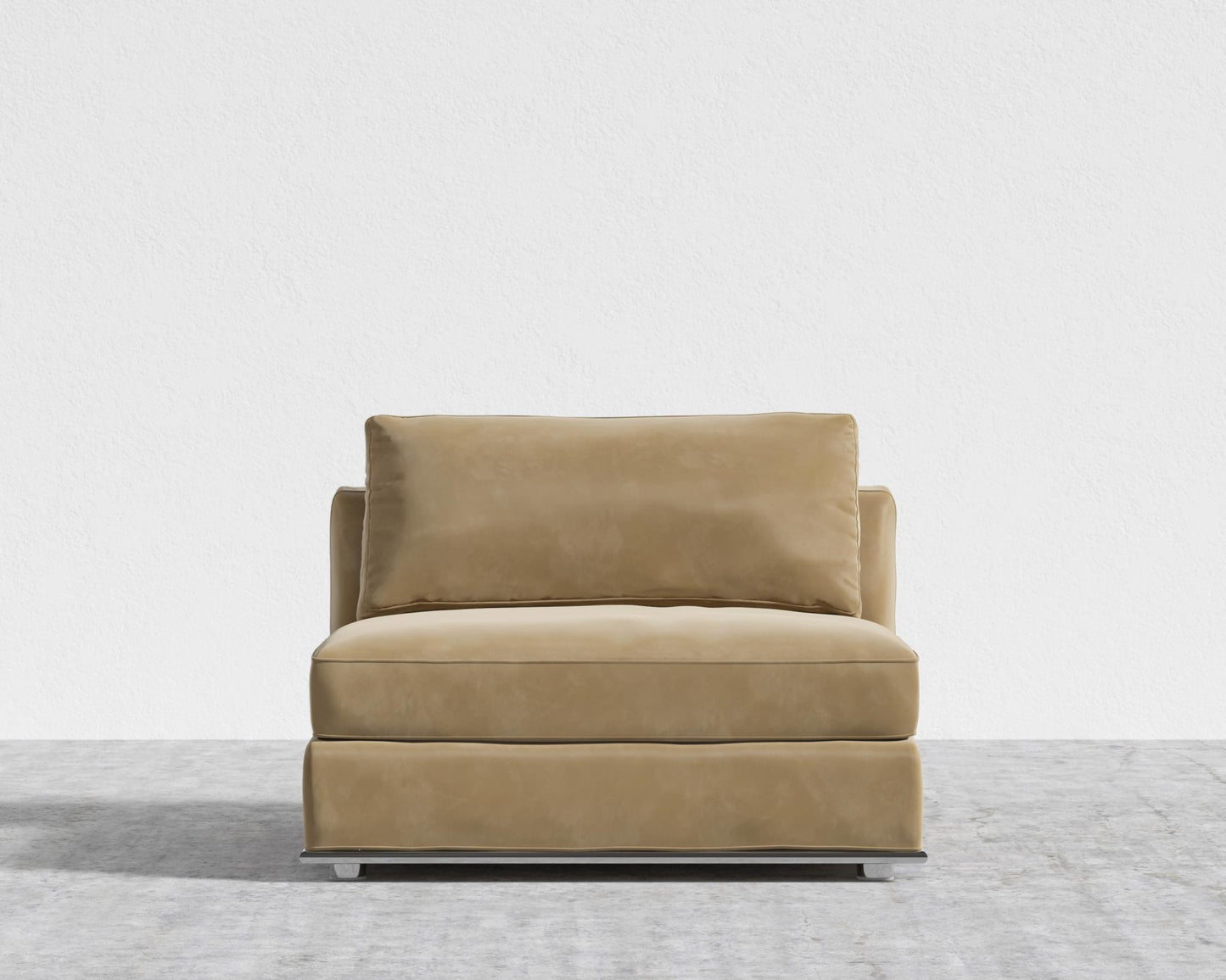 Milo 1-Seater - Armless - Plush Velvet - Dune