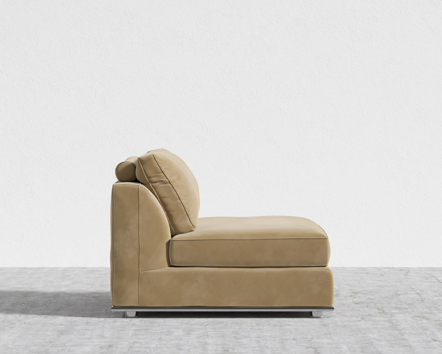 Milo 1-Seater - Armless - Plush Velvet - Dune