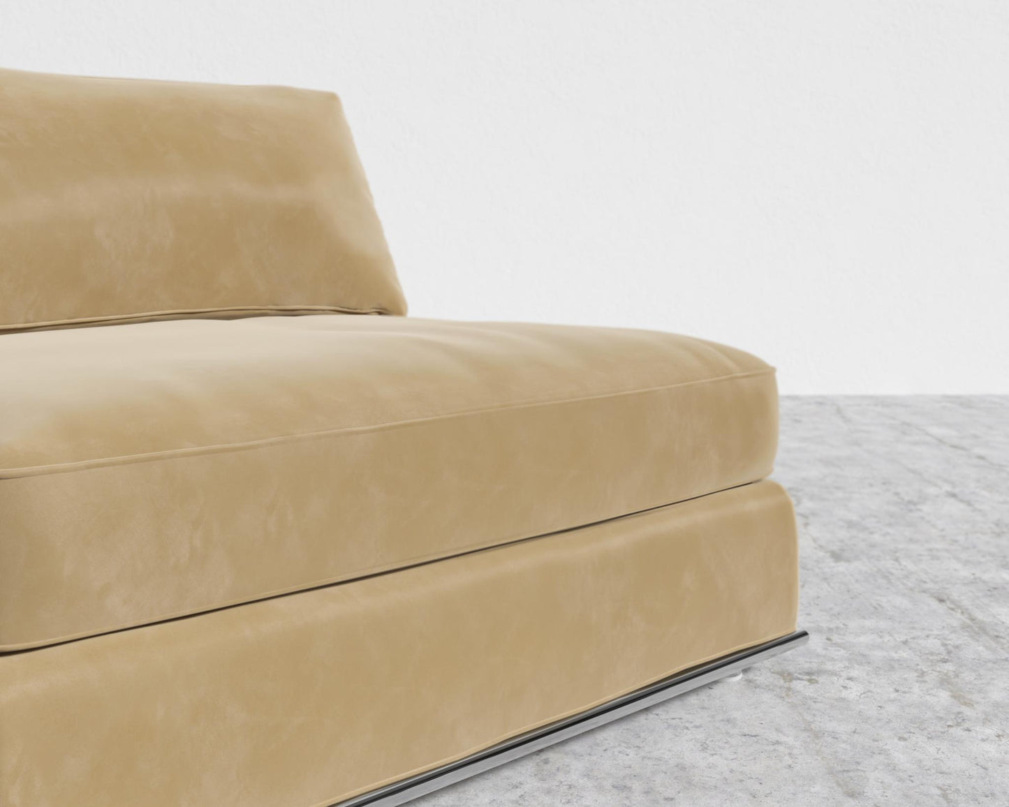 Milo 1-Seater - Armless - Plush Velvet - Dune
