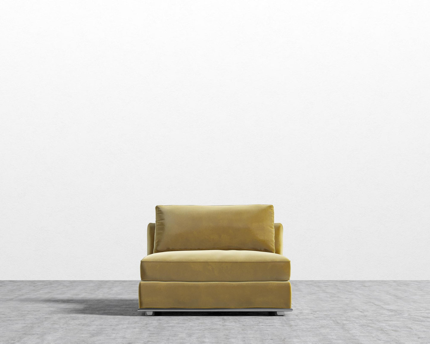 Milo 1-Seater - Armless - Plush Velvet - Golden Beryl