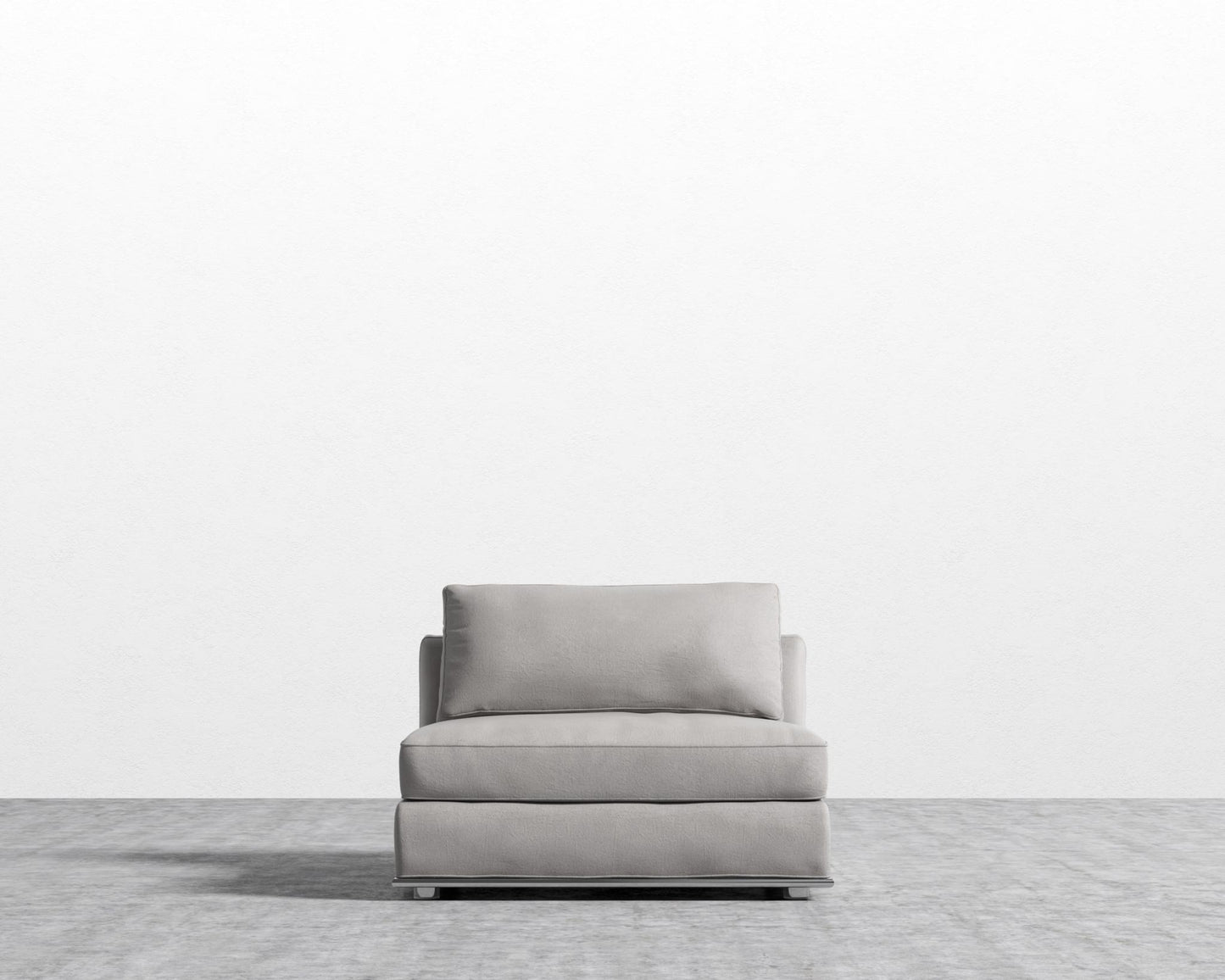 Milo 1-Seater - Armless - Venice Vegan Suede - Chiffon