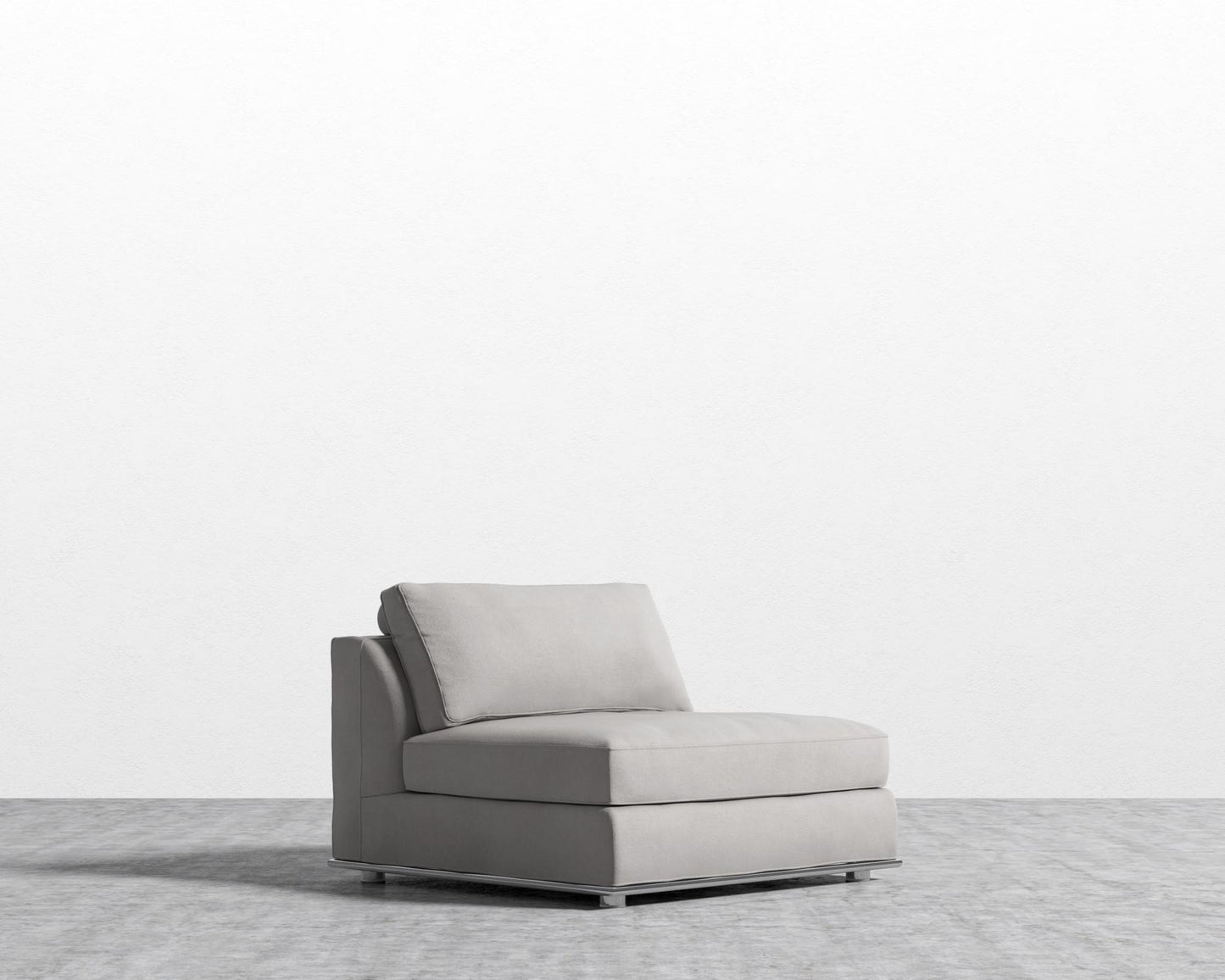 Milo 1-Seater - Armless - Venice Vegan Suede - Chiffon