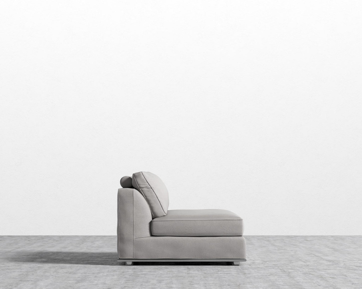 Milo 1-Seater - Armless - Venice Vegan Suede - Chiffon
