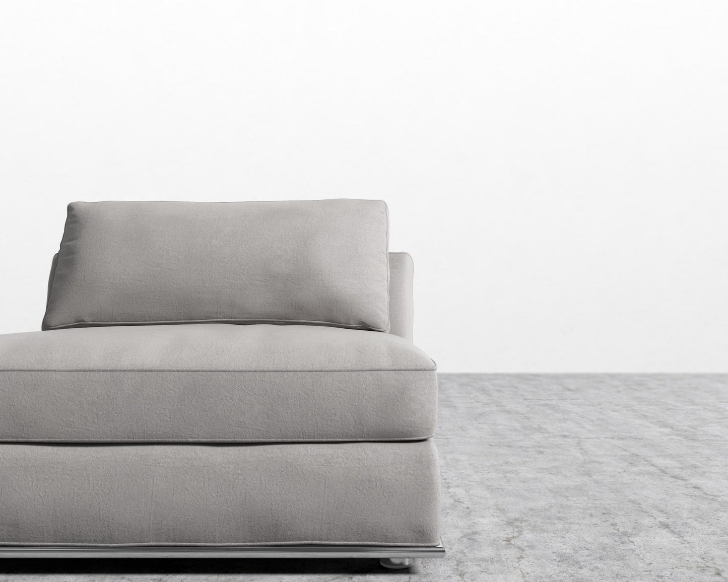 Milo 1-Seater - Armless - Venice Vegan Suede - Chiffon