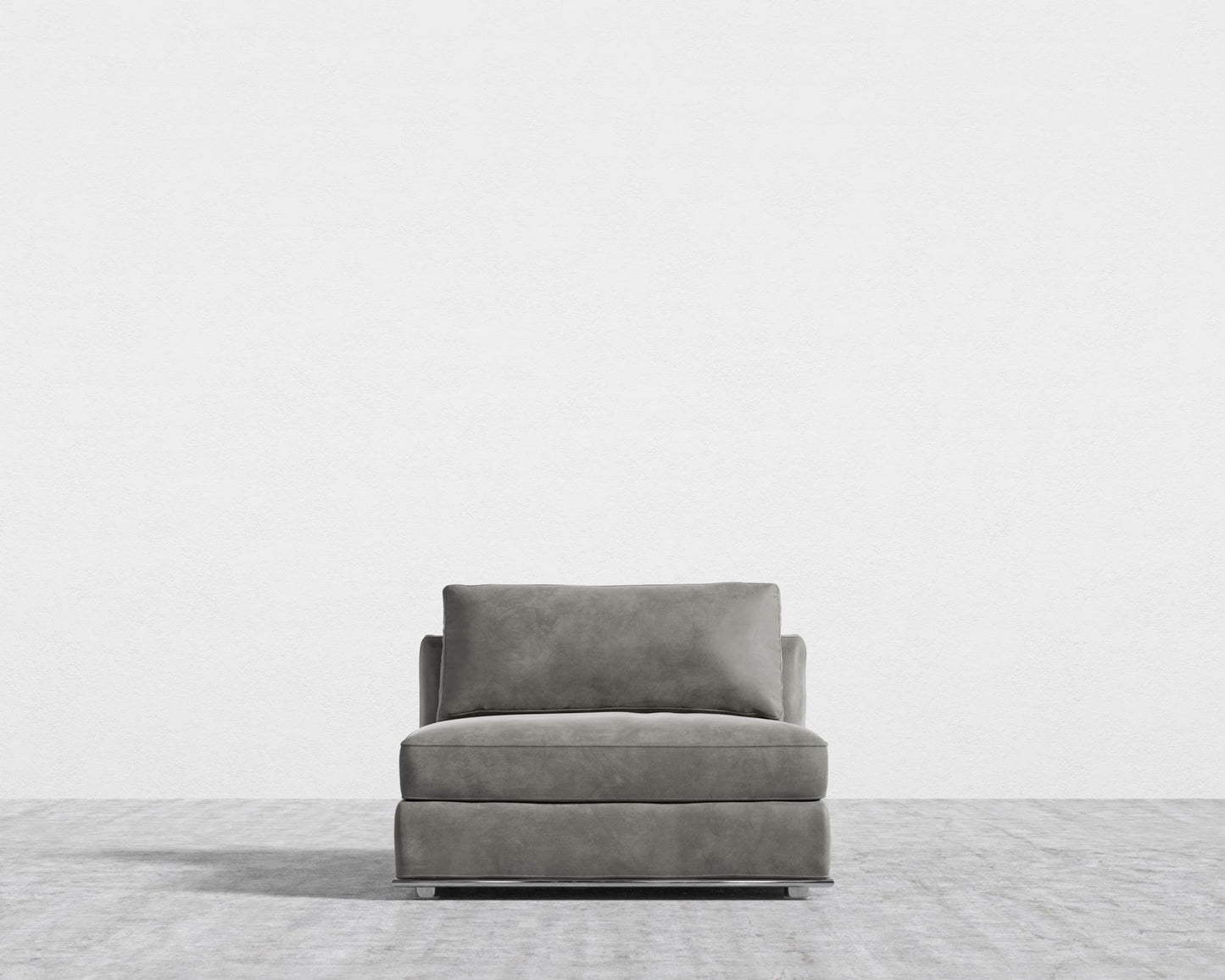 Milo 1-Seater - Armless - Venice Vegan Suede - Strato