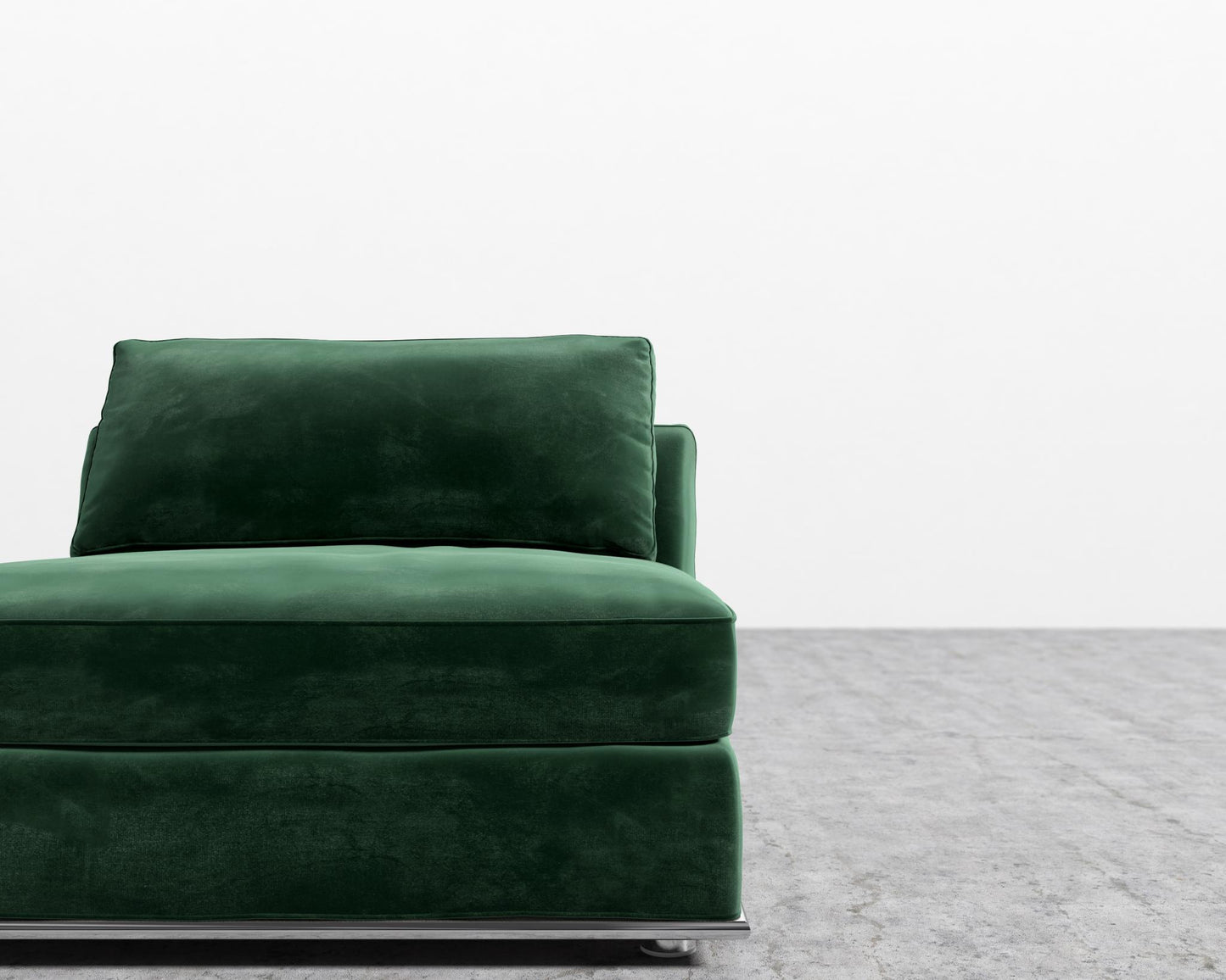 Milo 1-Seater - Armless - Plush Velvet - Moss