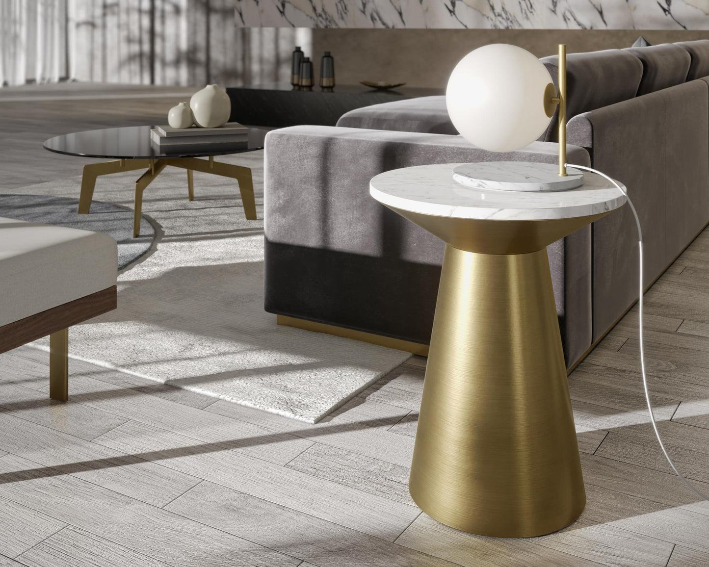 Noah Sectional Scene - Dusk featuring Iris Collection