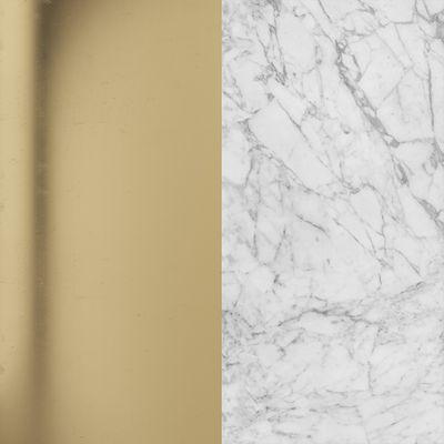 Brass w/ White Carrara Marble