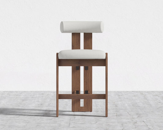 Tola Counter Stool - Walnut Stain, Modern Felt - Alesund