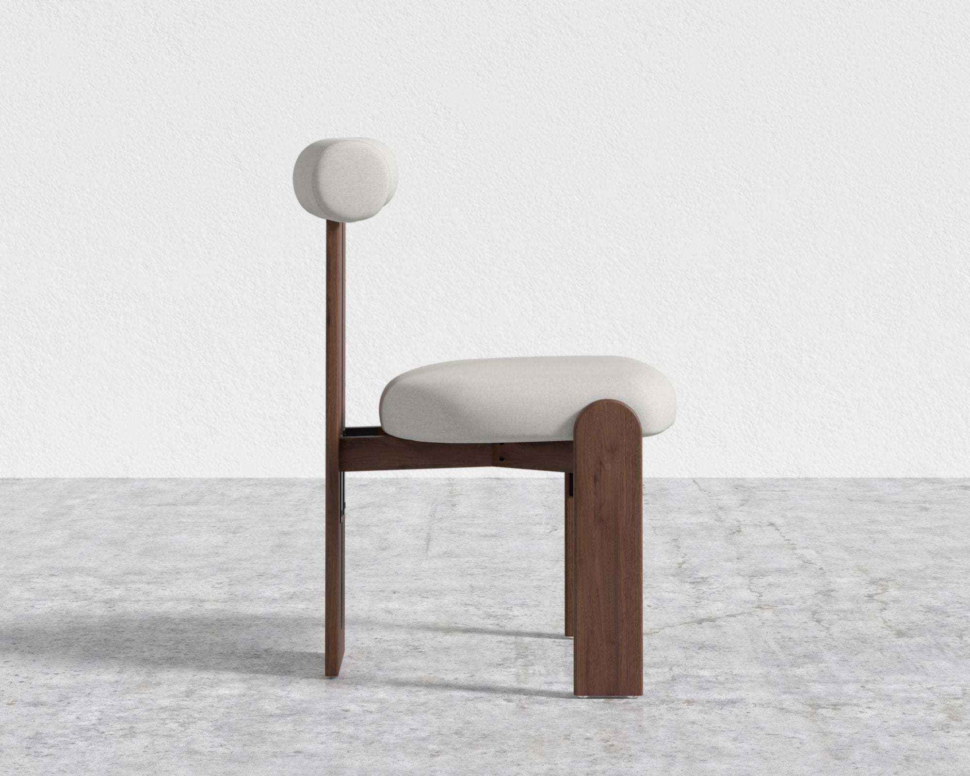 Tola Dining Chair - Walnut Stain, Modern Felt - Alesund