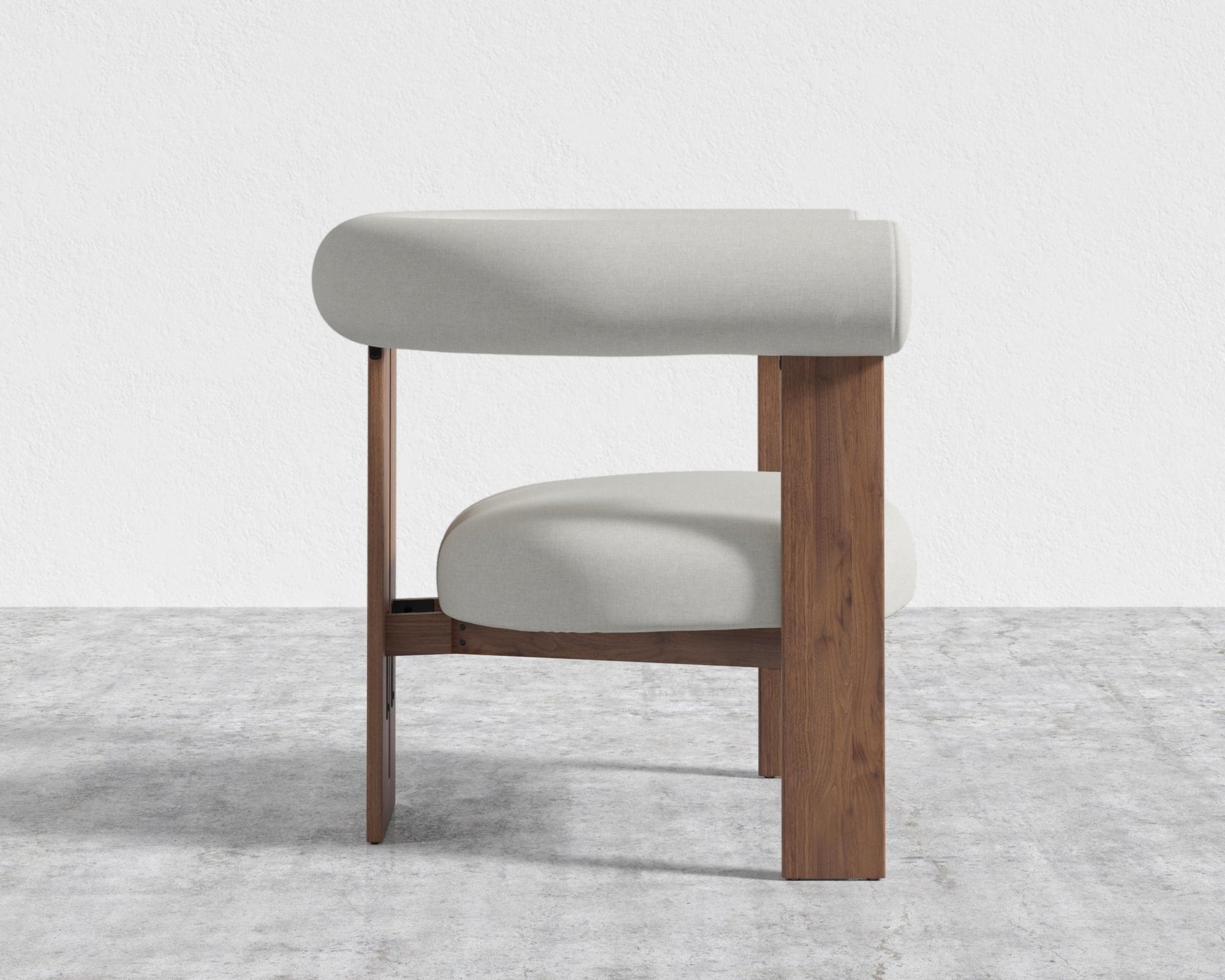 Tola Lounge Chair - Walnut Stain, Modern Felt - Alesund