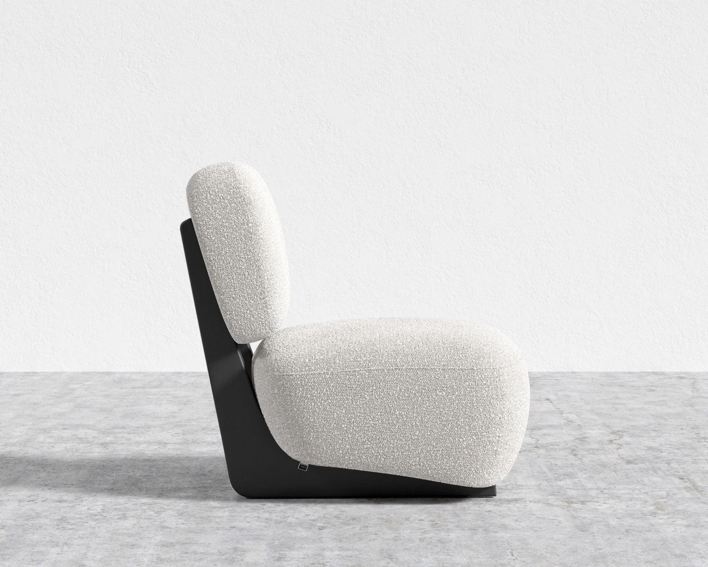 Toro Lounge Chair - Chatou Bouclé - Pearl, Ebony