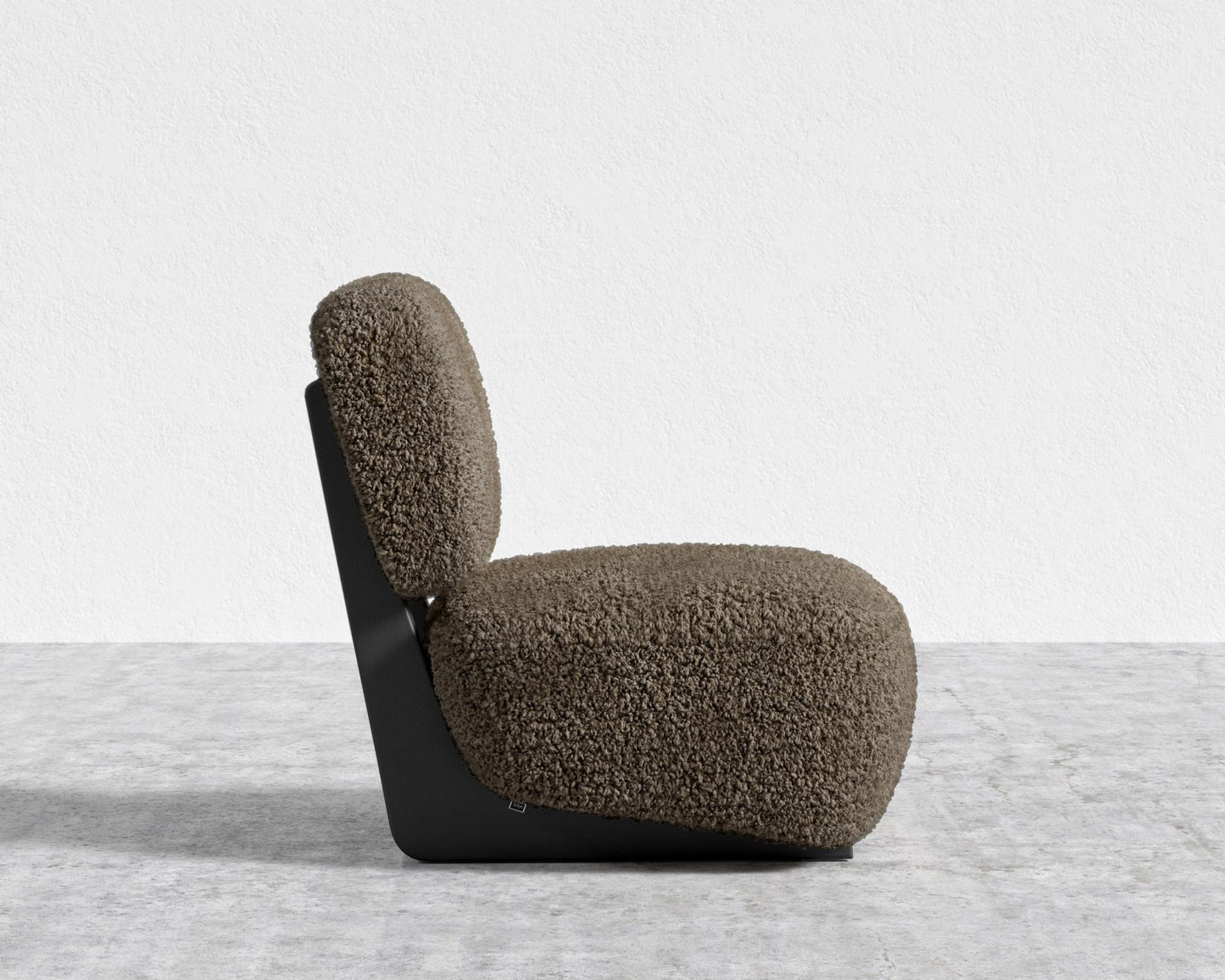 Toro Lounge Chair - Ebony, Shearling - Espresso