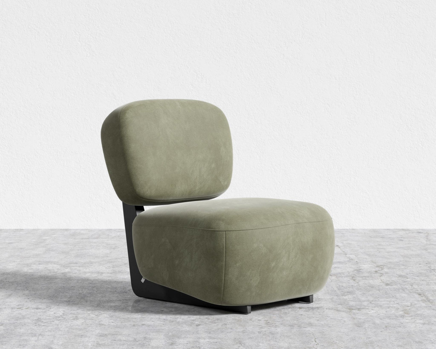 Toro Lounge Chair - Venice Vegan Suede - Sage, Ebony