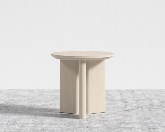 Trio Side Table - Washed Natural Oak Veneer - Straight Grain