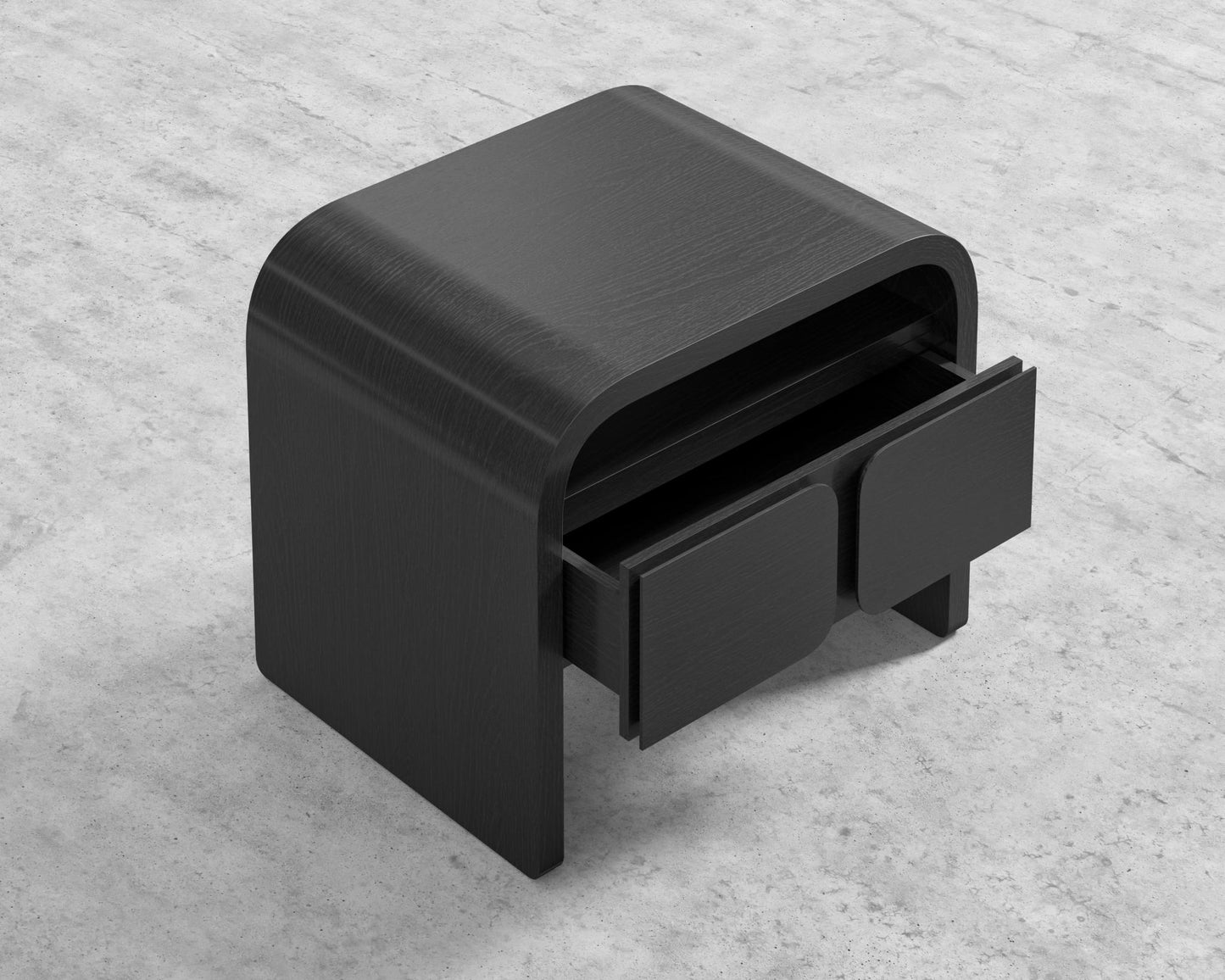 Vienna Nightstand - Ebony w/ Black Oak Veneer	