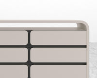 Vienna Dresser - Alabaster Matte Lacquer w/ Black Oak Veneer