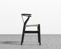 Wishbone Chair - Seat Color - Black Seat Cord, Ebony